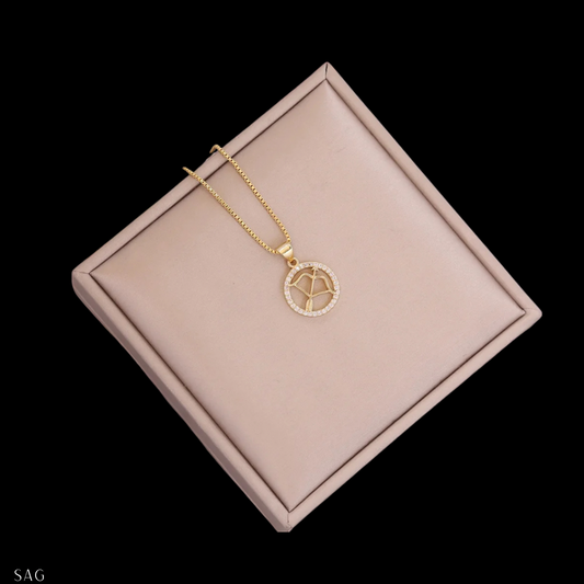 Gold Zodiac Symbol Necklace