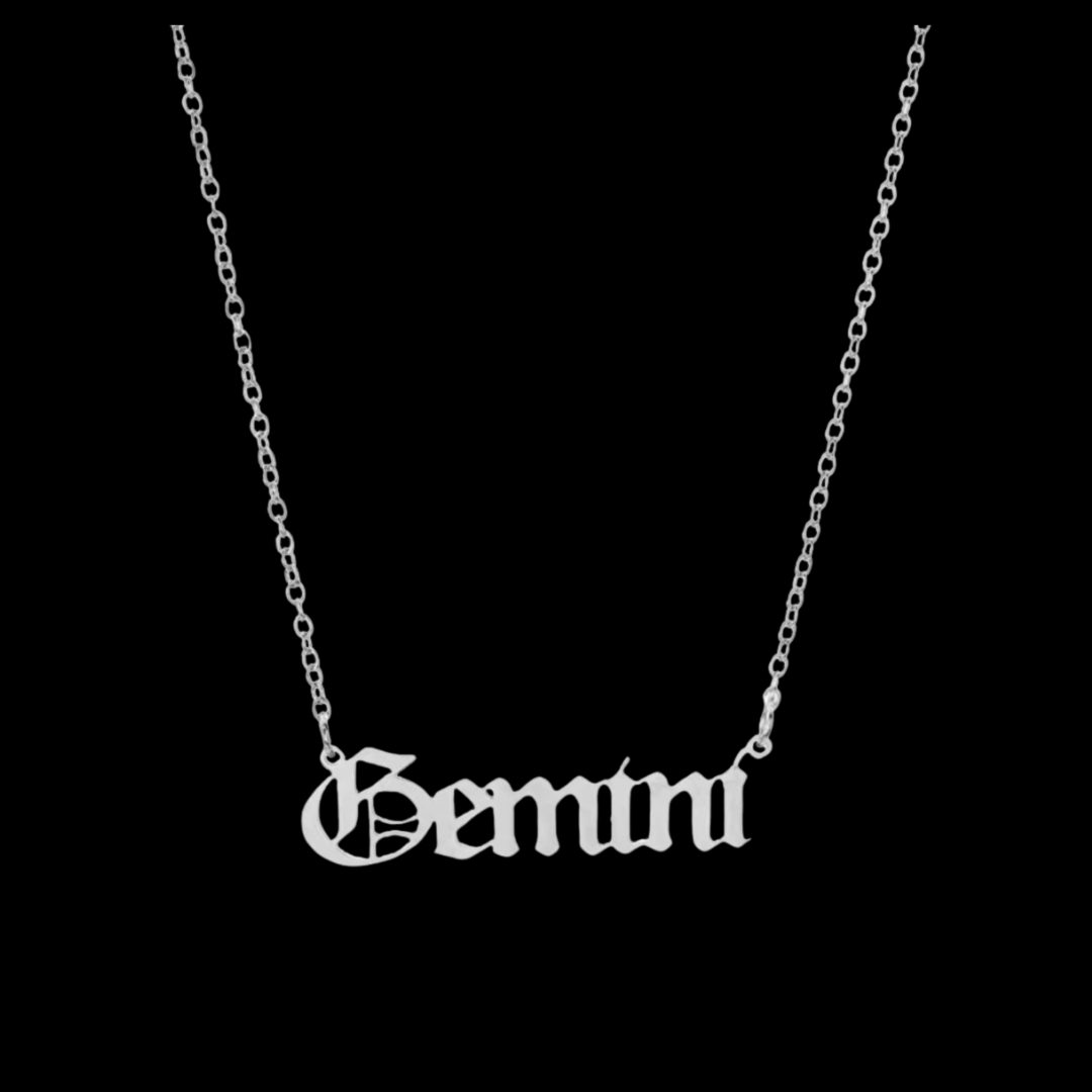 Classic Zodiac Name Necklace