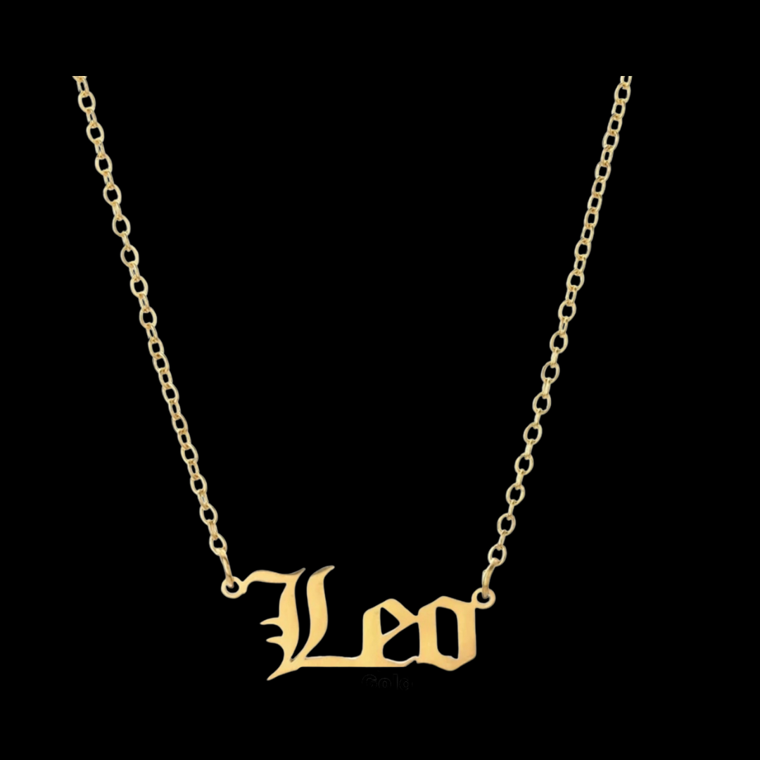 Classic Zodiac Name Necklace