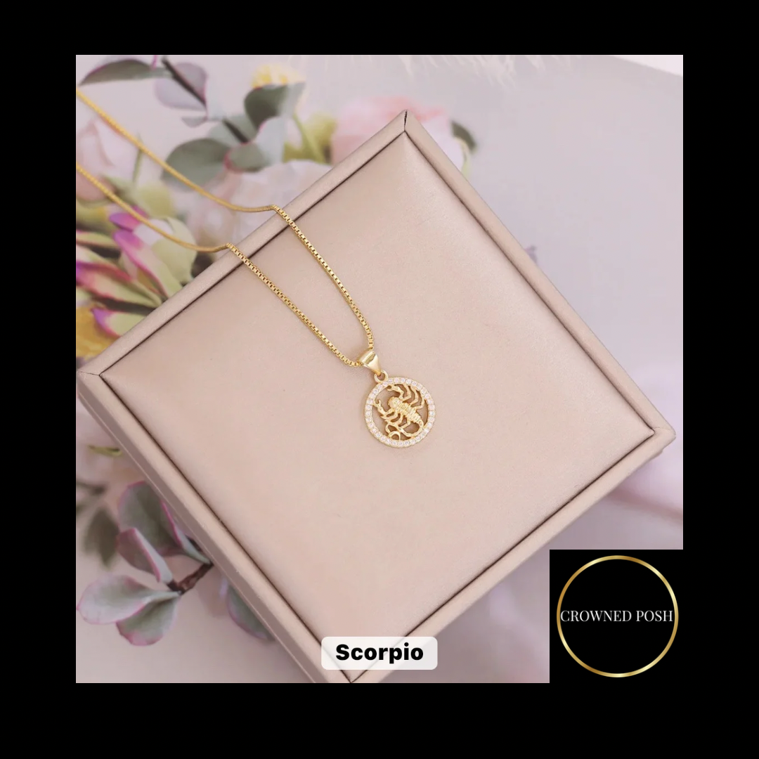 Gold Zodiac Symbol Necklace