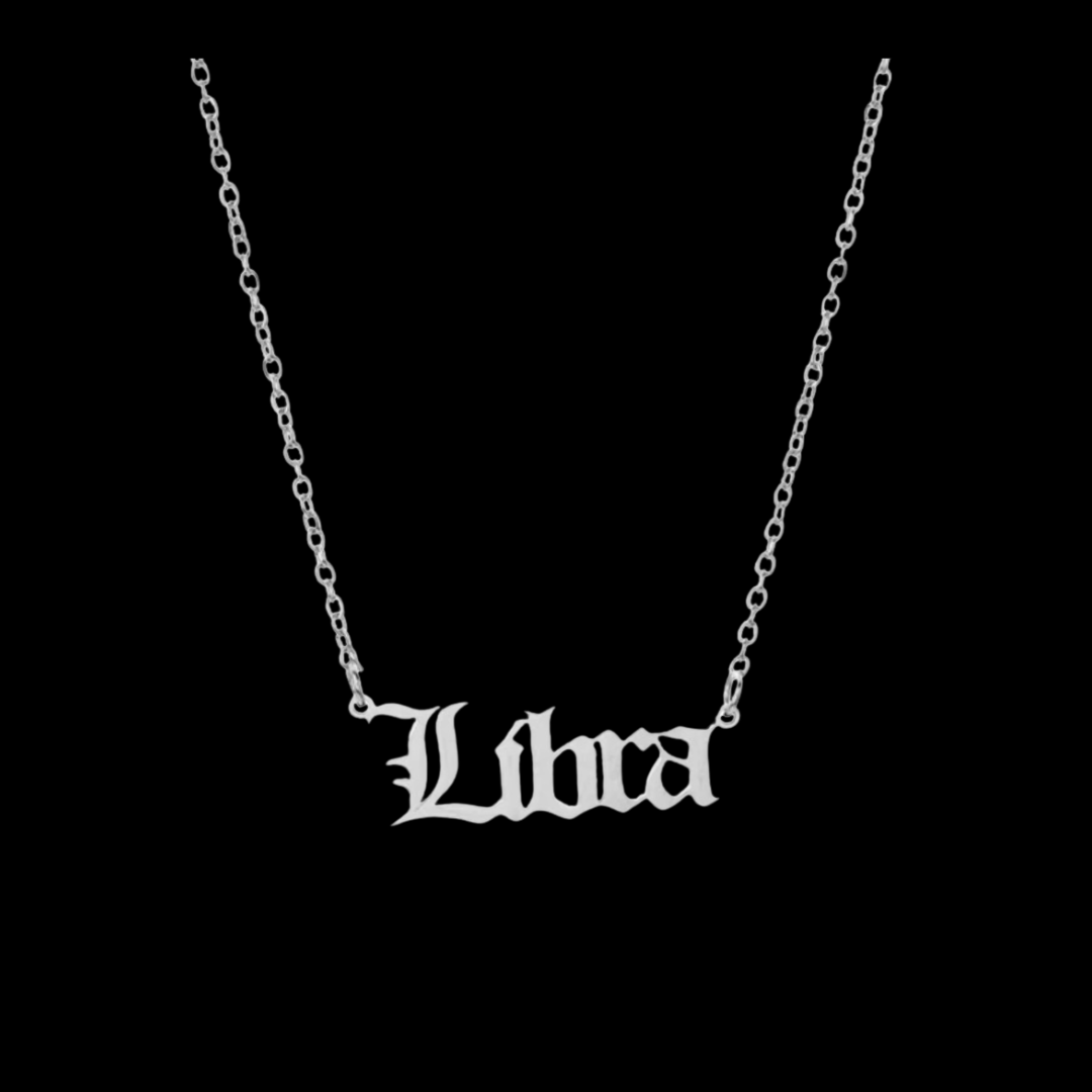 Classic Zodiac Name Necklace