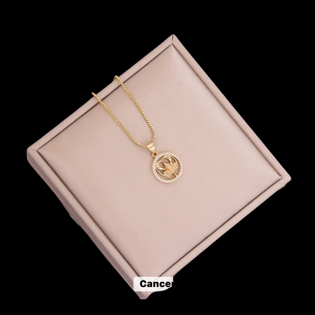 Gold Zodiac Symbol Necklace