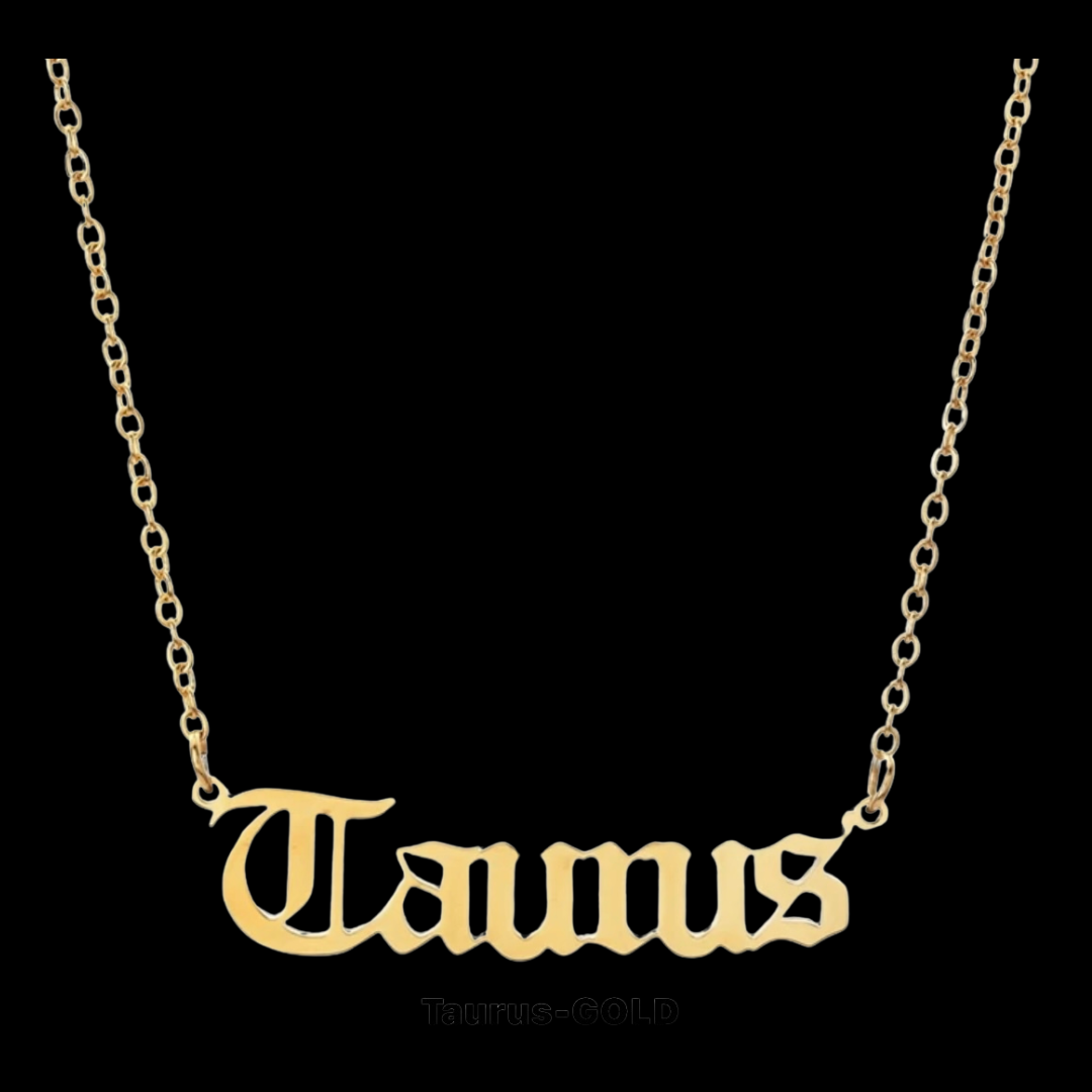 Classic Zodiac Name Necklace