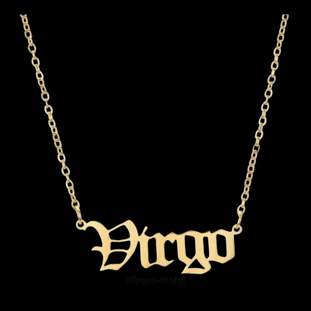 Classic Zodiac Name Necklace