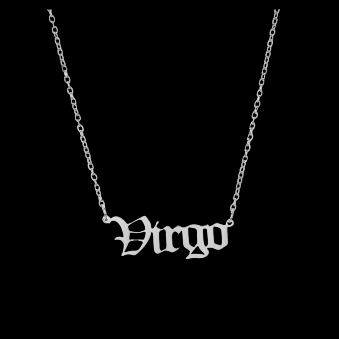 Classic Zodiac Name Necklace