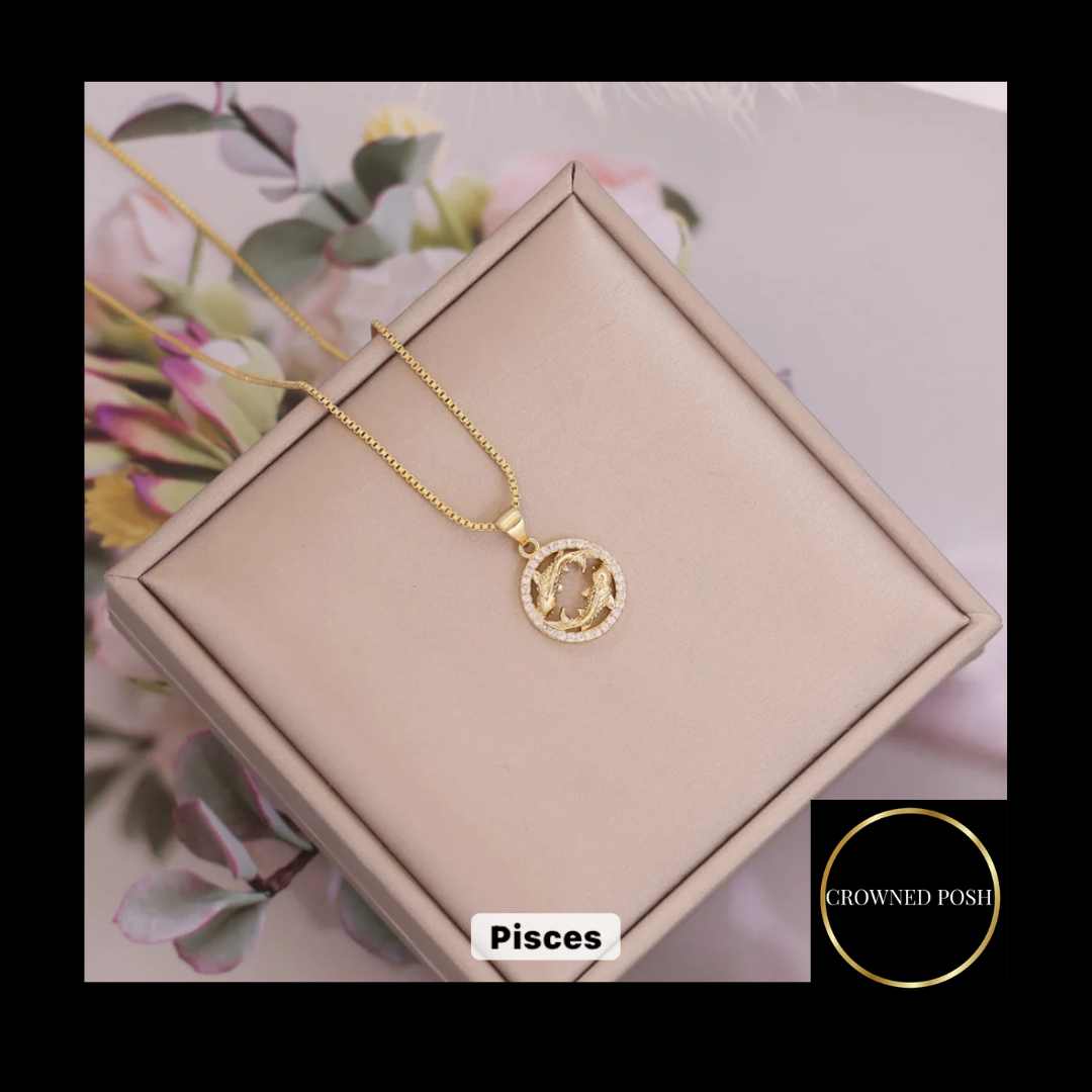 Gold Zodiac Symbol Necklace