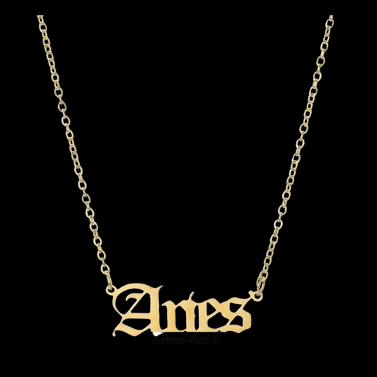 Classic Zodiac Name Necklace