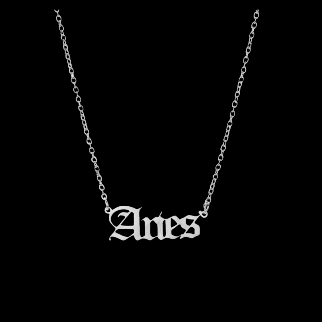 Classic Zodiac Name Necklace