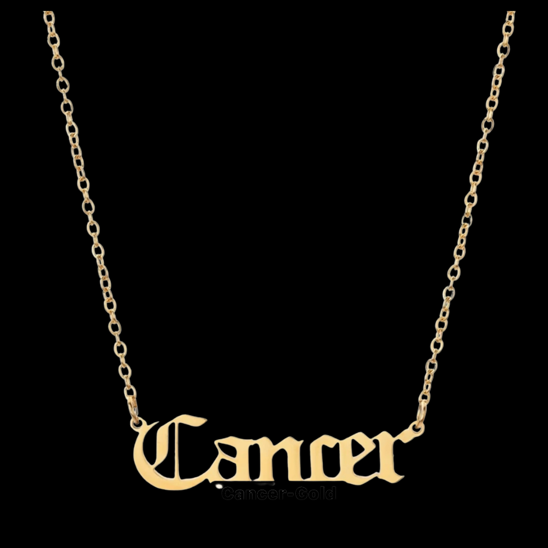 Classic Zodiac Name Necklace