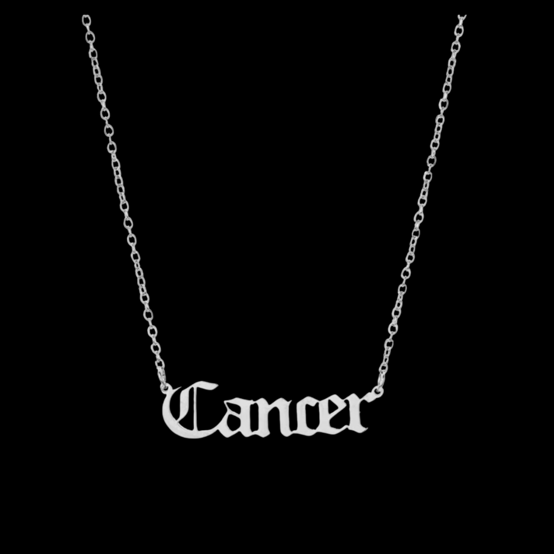 Classic Zodiac Name Necklace