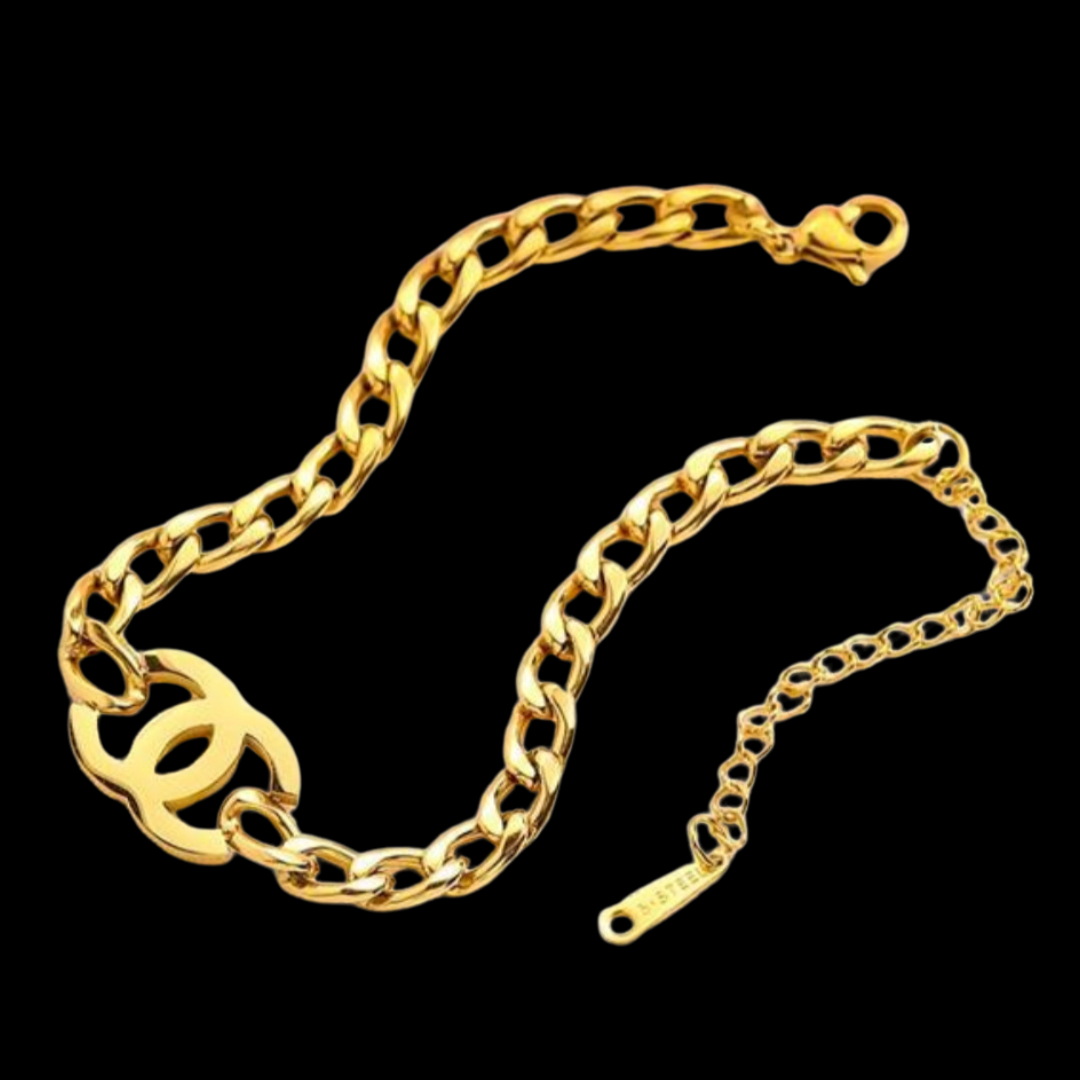 18K Gold Stainless Steel Miami CC Luxury Bracelet