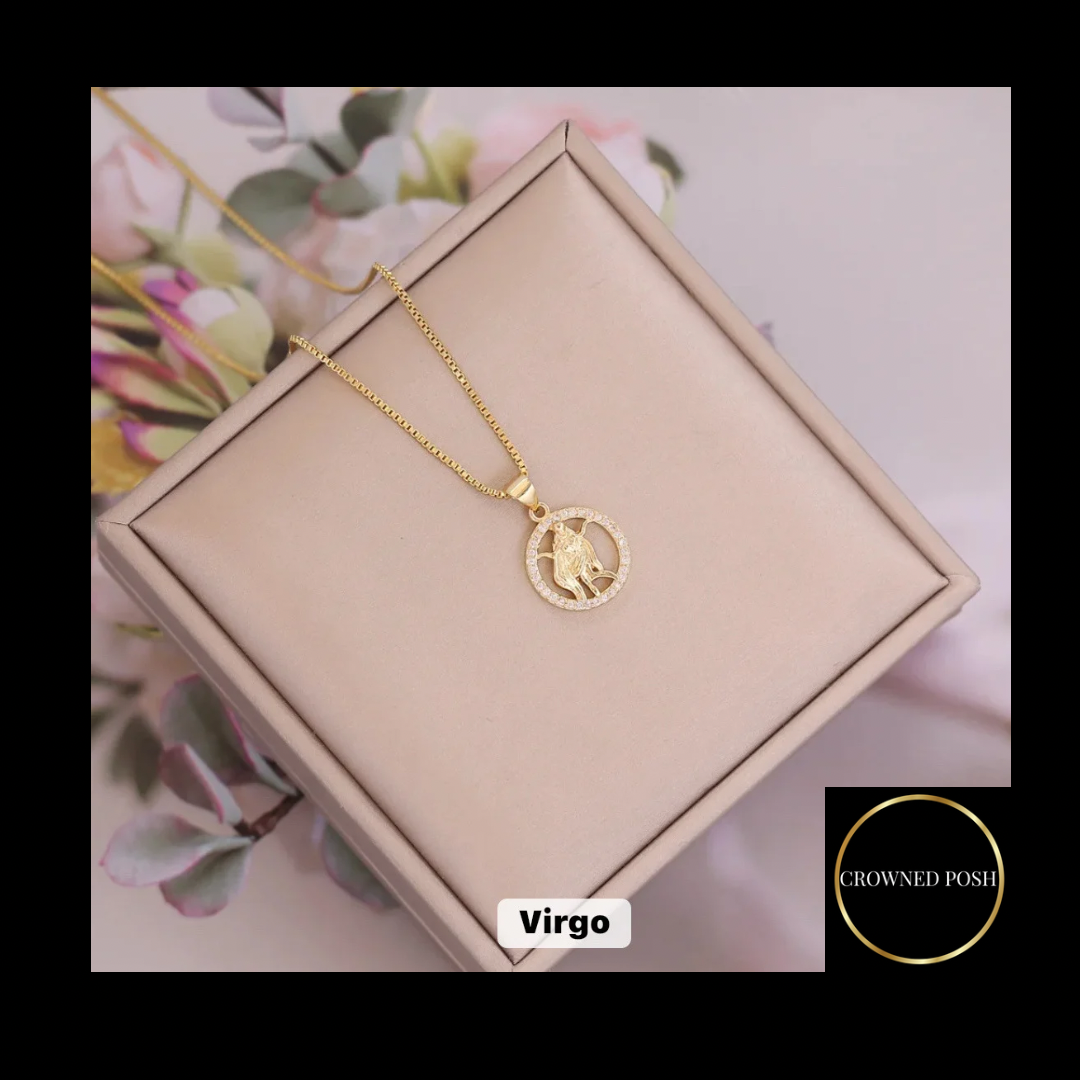 Gold Zodiac Symbol Necklace