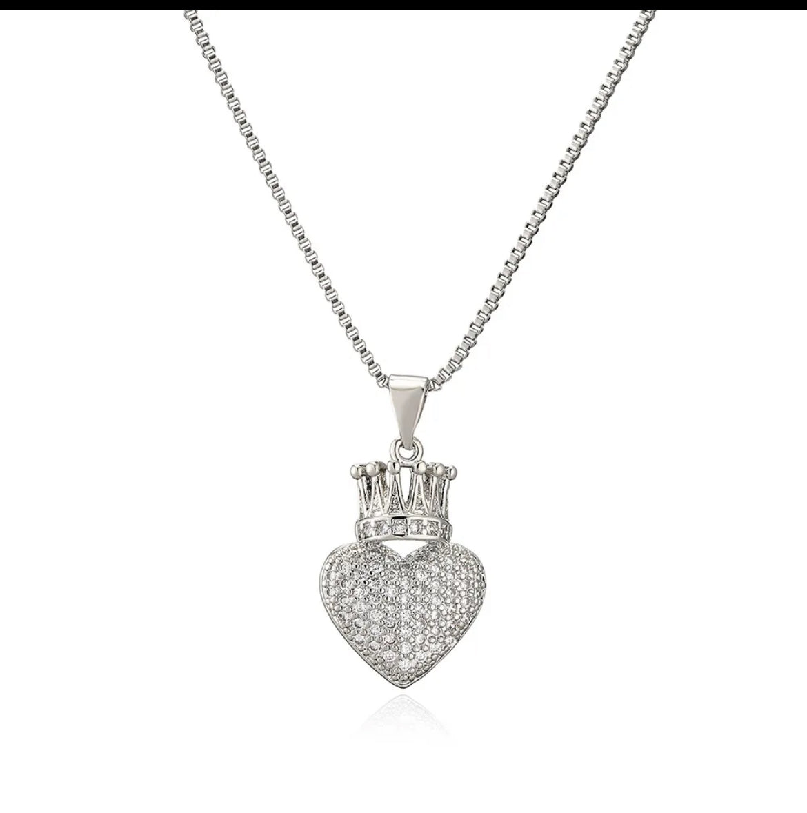 Crown Heart Necklace