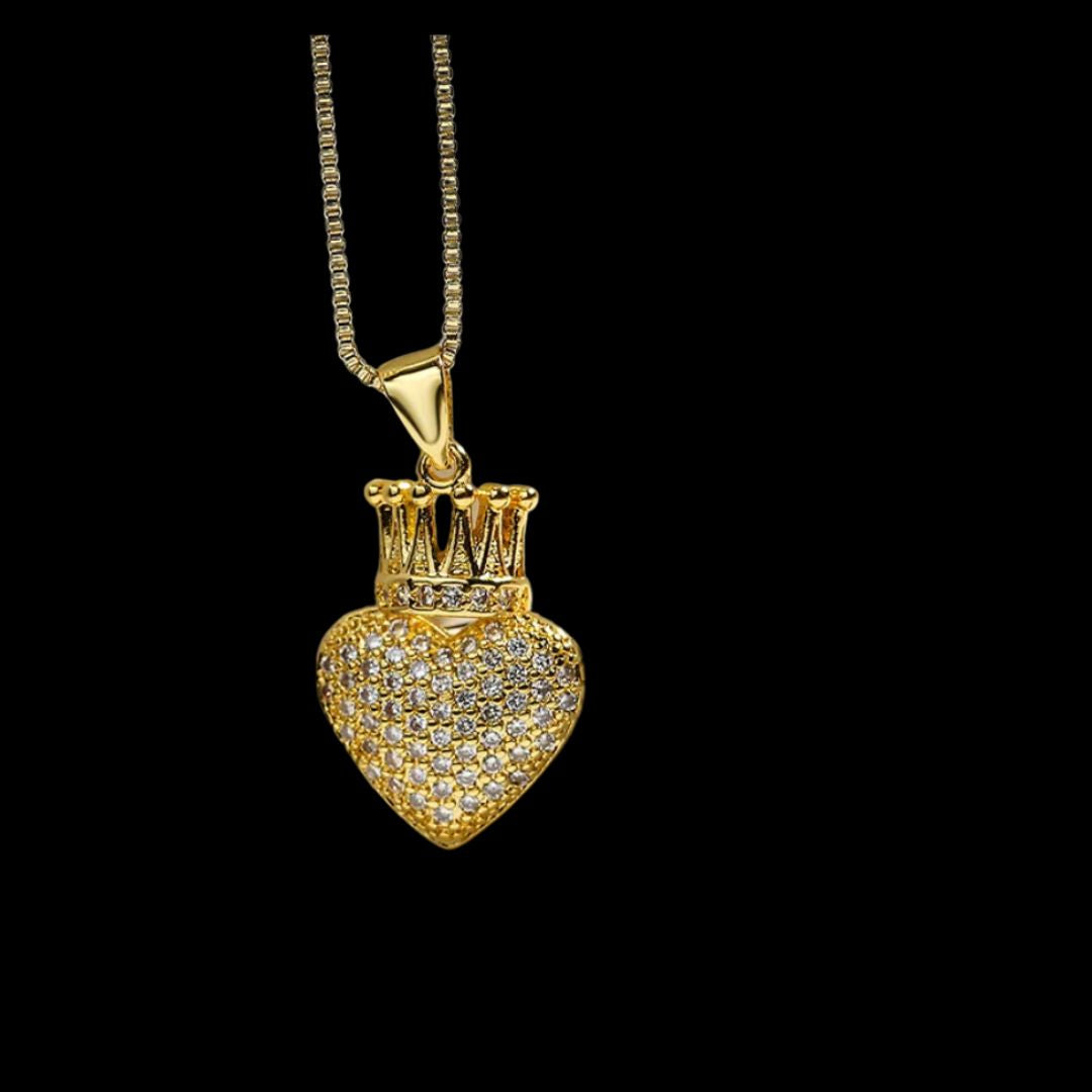 Crown Heart Necklace